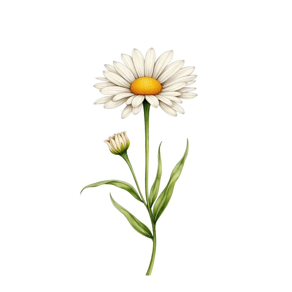 Botanical watercolor digital asset